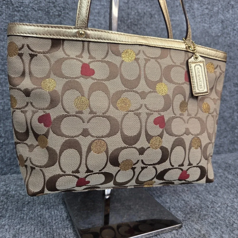 COACH Laura Secret Admire Signature Mini Tote Bag Handbag VTG Y2K Brown F46933
